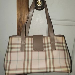 Burberry Pink Nova Check Handbag